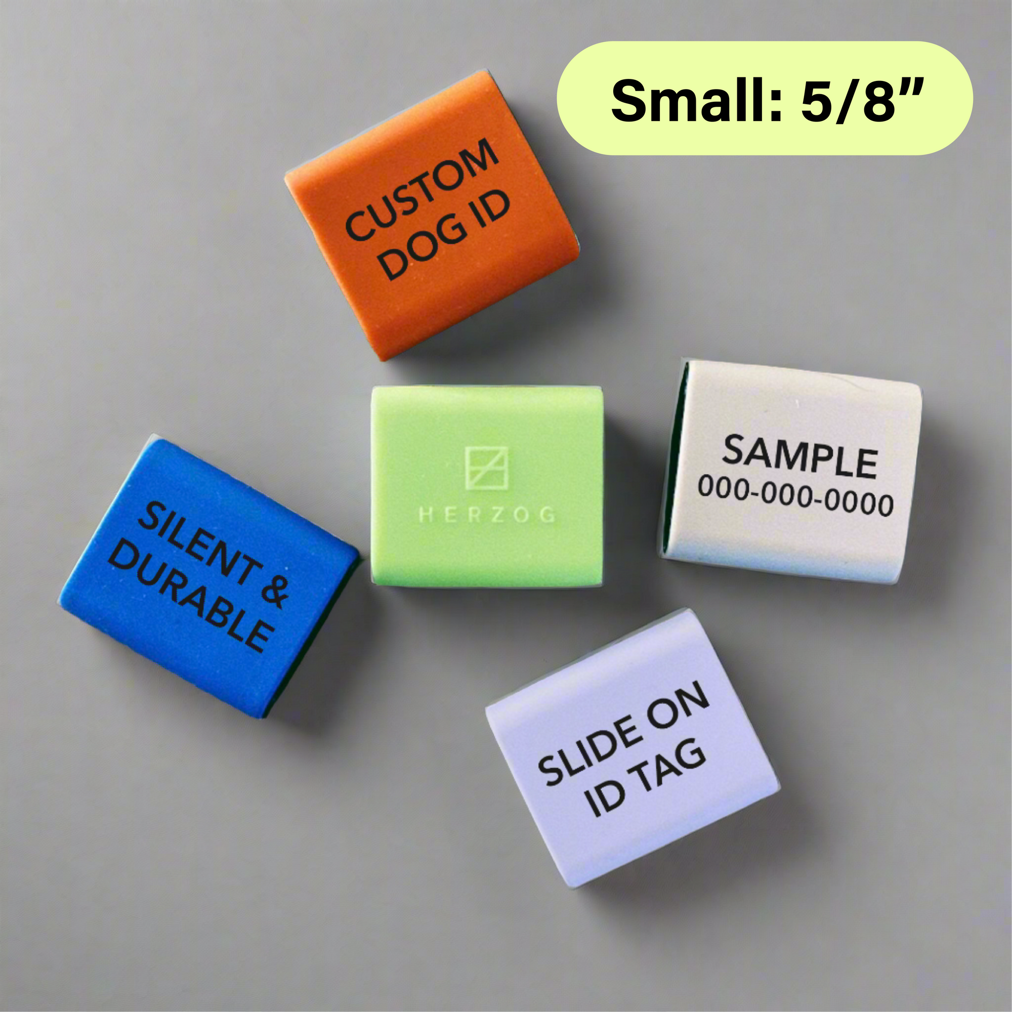 Silent Slide-On ID Tag : Small 5/8"